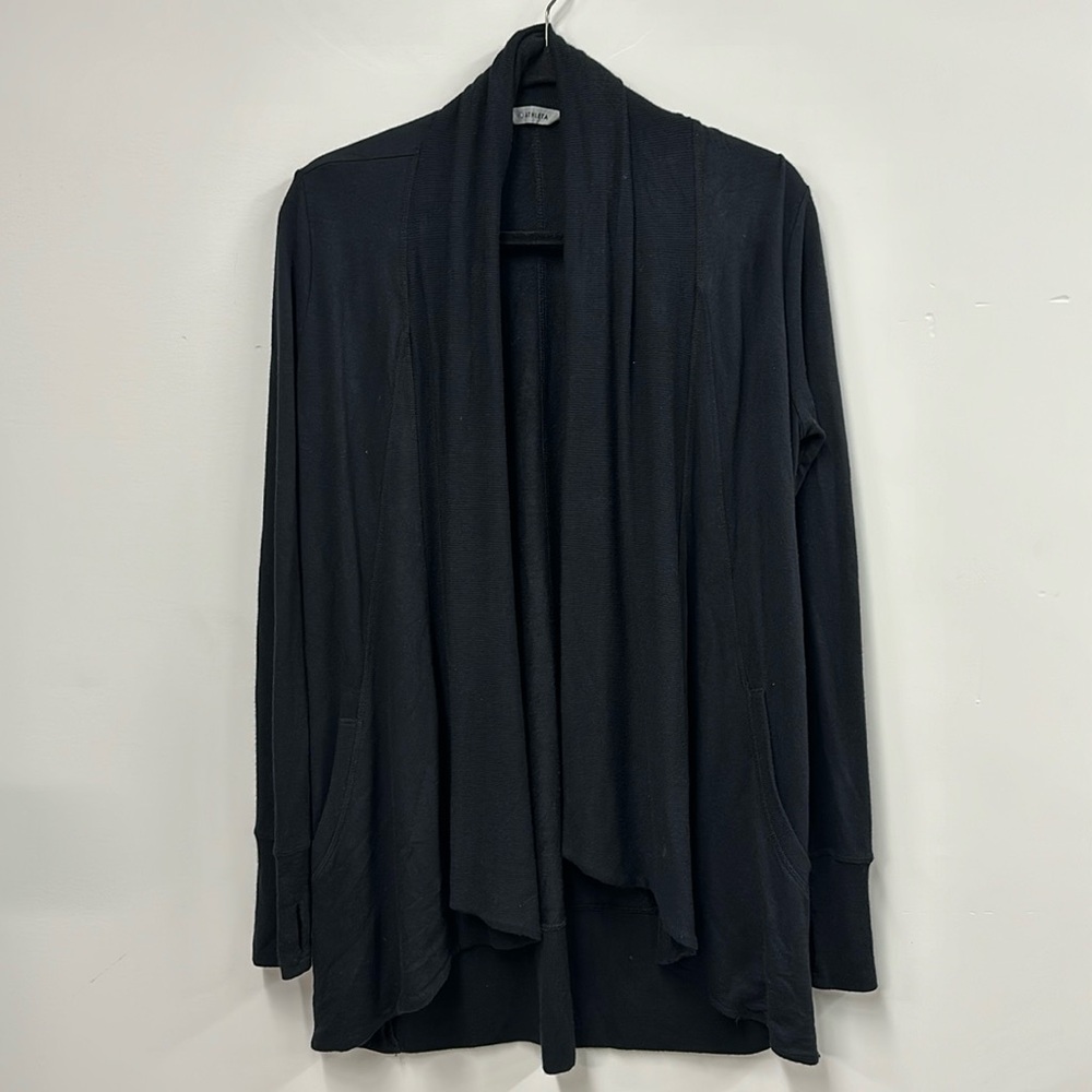 Athleta black open front cardigan xs